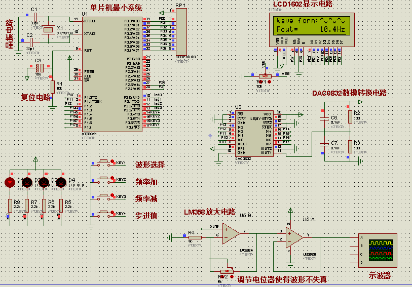 基于51单片机函数波形发生器设计LCD1602液晶仿真设计_鹏程工联_工业互联网技术服务平台