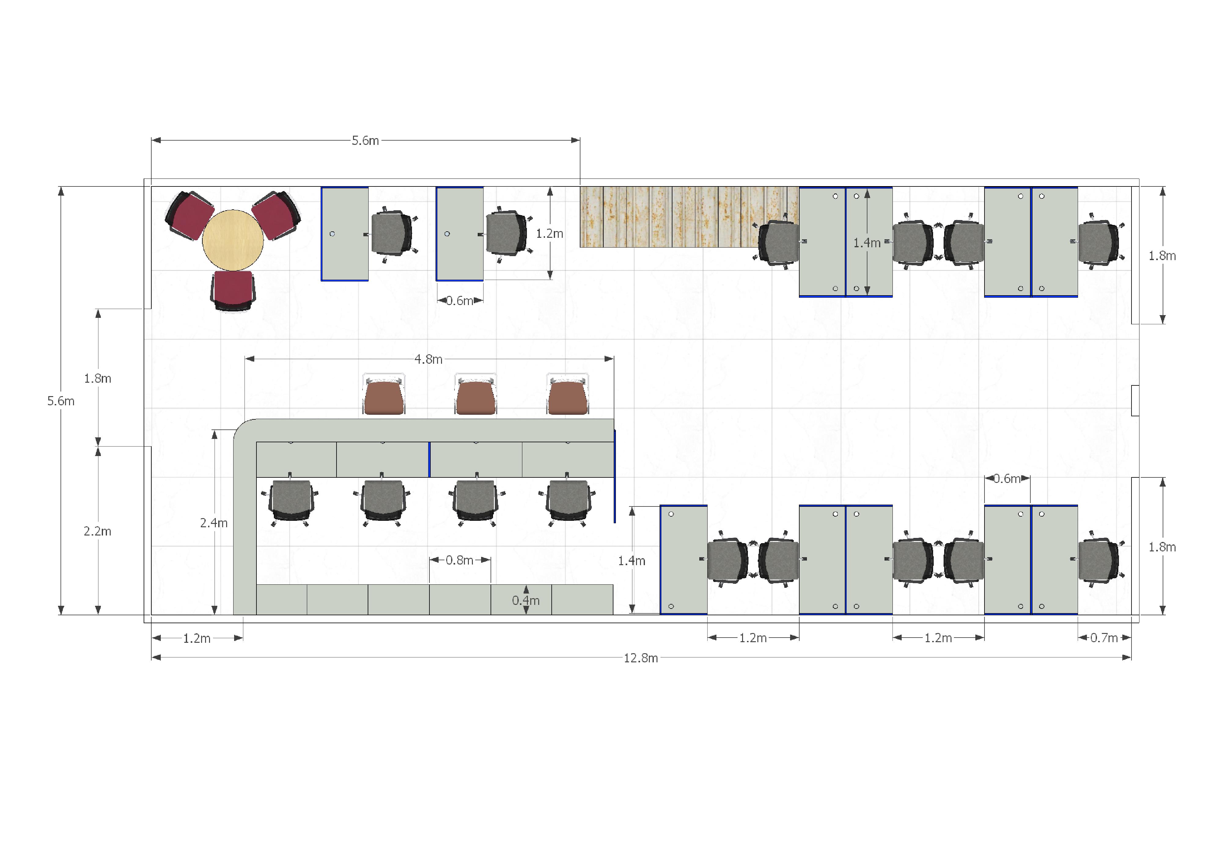 办公家具CAD制图平面三维效果布局图设计制作建模渲染_宜雅特家居设计